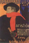 Aristide Bruant in his Cabaret Henri de toulouse-lautrec